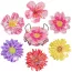 Dessous de verre en lot de 6 en forme des fleurs diamantées avec support