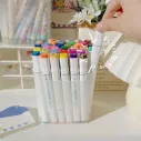 Rangement bureau porte-stylo en plastique transparent