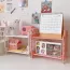 Rangement bureau d'une étagère creusée pliable à double couche 