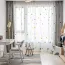 Rideau salon en tulle avec motifs triangulaires