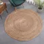 Tapis de salon rond en fibre de plantes naturelles