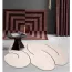 Tapis de salon doux bicolore en forme de nuage