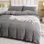 Linge de lit double à rayures fines avec taies d'oreiller