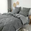 Linge de lit double à plis pincés à motif zig zag