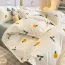 Linge de lit avec drap et taie d'oreiller motif feuilles et fruits