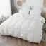 Linge de lit tufté à pois avec taies d'oreiller