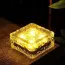 Décoration d'extérieur lampe solaire LED design cube de glace