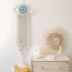 Décoration attrape-rêve murale en macramé style Boho