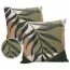 Housse de coussin imperméable à motif plante tropicale