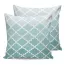 Housse de coussin imperméable d'extérieur avec motif géométrique