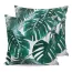 Housse de coussin imperméable avec motif feuilles de palmier