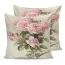 Housse de coussin imperméable imprimé motif roses dragées