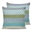 Housse de coussin imperméable motif géométrique