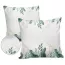Housse de coussin imperméable avec motif feuilles tropicales