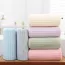 Serviette de bain tissée en velours de coton moelleux 