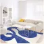 Tapis de salon luxueux à motif artistique abstrait