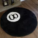 Tapis de chambre moelleux et confortable noir n°8