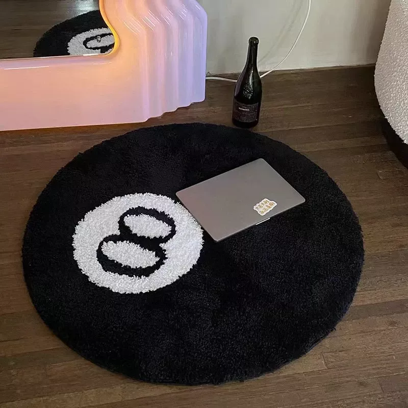 Tapis de chambre moelleux et confortable noir n°8