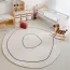 Tapis de chambre rond de couleur blanche au style classique