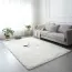Tapis de chambre blanc en peluche super doux