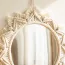 Décoration murale miroir rond intérieur en macramé