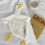 Torchon de cuisine délicat en forme d'oie de couleur blanche 