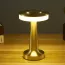 Lampe de bureau LED rechargeable de style rétro doré 
