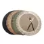 Set de table rond en jute avec frange simple 