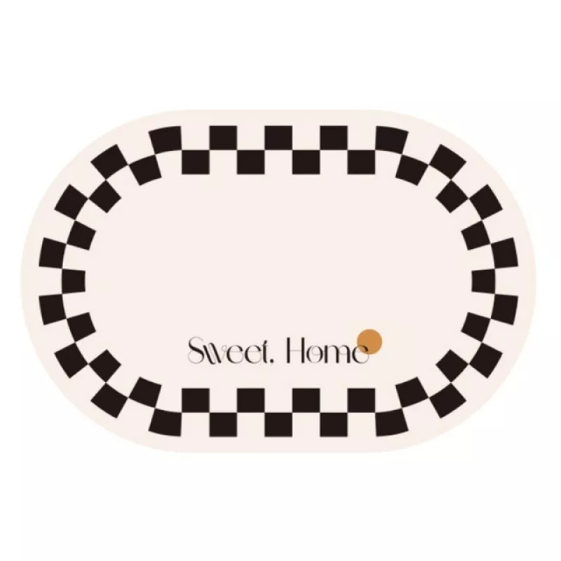 Set de table thermique en PU noir et blanc