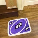 Tapis de chambre confortable et moelleux en acrylique de carte inversé violet 