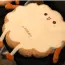 Coussin de chaise style toast arrondi