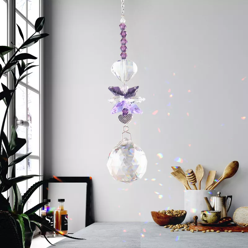 Sun catcher avec pendentif diamant motif boule