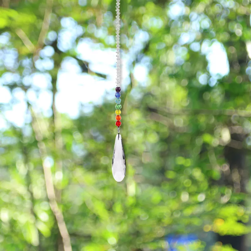 Sun catcher arc-en-ciel avec pendentif goutte longue