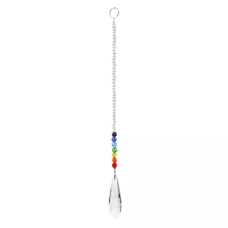 Sun catcher arc-en-ciel avec pendentif goutte longue