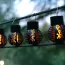 Lampe solaire suspendu noir 4 pièces en forme de flamme vacillante