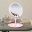 Miroir LED classique rose pour maquillage