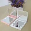 Miroir LED de maquillage carré pliable à la main