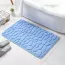 Tapis de salle de bain douillet à motif pavé en relief 