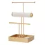 Rangement bijoux doré en forme de barre en T