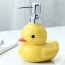 Distributeur savon en céramique petit canard jaune