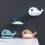 Porte savon mural avec égouttoir en forme de baleine