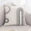 Housse de coussin en lin et coton avec motif abstrait