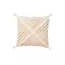 Housse de coussin en lin et coton à touffe géométrique