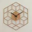 Horloge murale hexagonale moderne en bois de bambou