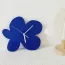 Horloge murale en MDF avec design fleur bleue artistique