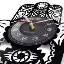 Horloge murale sans LED en disque vinyle design artistique