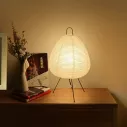 Lampe de chevet à LED avec abat-jour en papier de riz