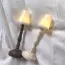 Lampe de chevet décorative en plastique sur pied 
