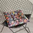 Coussin de chaise multicolore en fibre de polyester