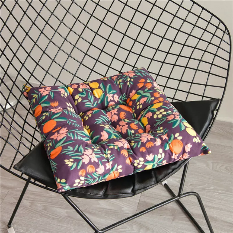 Coussin de chaise multicolore en fibre de polyester